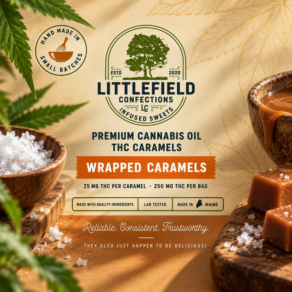Wrapped Caramel - 25 mg/pc 250mg total
